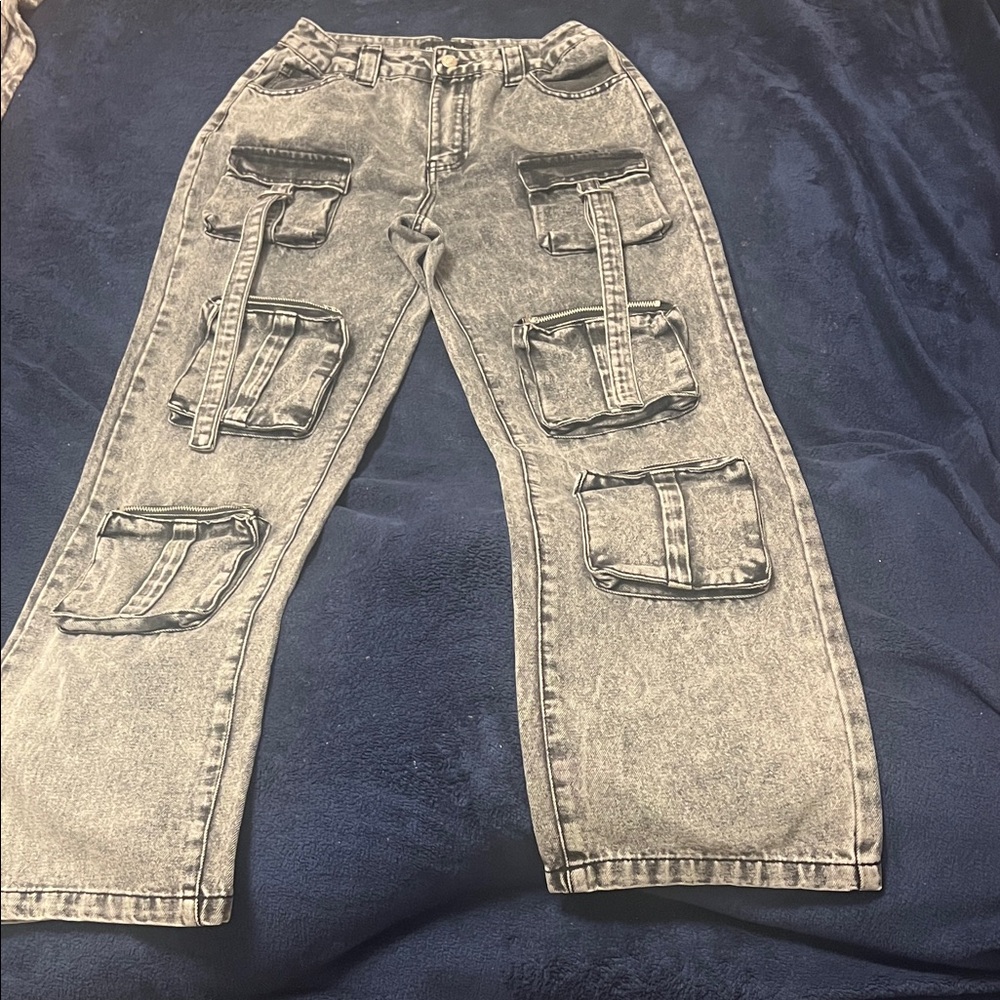 Fashion Nova Black Cargo Pants